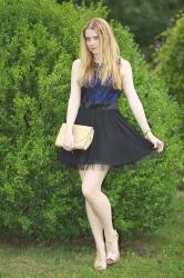 Black dress and high heels