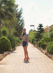 Blue Skirt with Blue Details