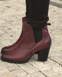 burgundy ankle boots