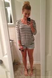Outfit of the Day | Stripes & Cutoffs