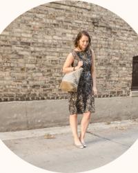 dotty, triangles, and dresses with flats