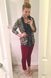 Outfit of the Day | Burgundy, Navy, & Wishful Thinking
