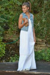 Outfit of the day: Customize a white maxi dress