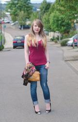 Burgundy, Yellow & My Paige Tristan Lorna Jeans