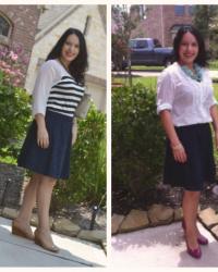 Closet Remix: Navy Skirt