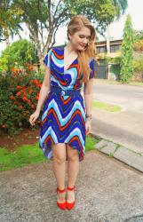 {Outfit}: Colorful dress and killer shoes