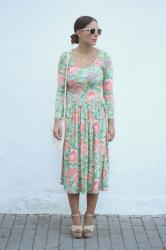 Midi flowered dress