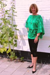 Green Italian kimono top