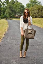 fall favorite: olive skinnies