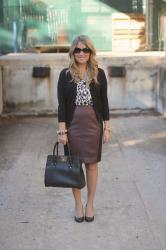 Faux Leather Skirt