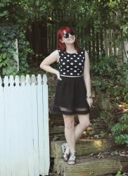 Triple Polka Dots & a Futuristic Skater Skirt