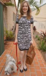French Connection Black and White Dress, Mulberry Bayswater | Casual Friday Florals and Jeans, Alexander Wang Rocco Bag