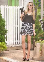 Animal print skirt