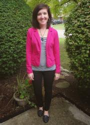 Pink Blazer and Stripes