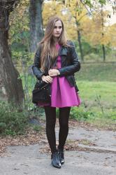 Pink neoprene dress