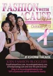 Fashion & Charity  | Breast Cancer Awareness w/Pink Sparkling Bracelets!