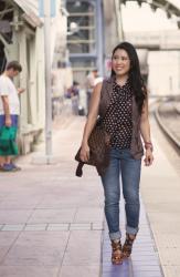 Cargo Vest + Polka Dots