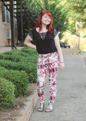 Floral Jeans in Early Fall