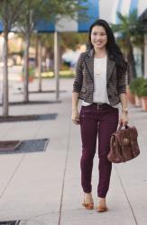 Stripes, Burgundy, Chevron