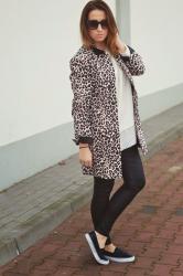 LEOPARD COAT & COATED SNEAKERS