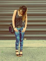  Platforms et tie&dye jeans #outfit