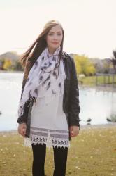 Bubble // Annabelle Twist Up Lipstick, Happy Scarf Feather Scarf, Awwdore Dress