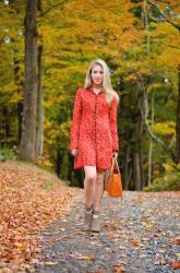 New England Weekend | Floral Dress + Fall Color