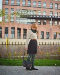 Wide Jumper and Tapestry Bag