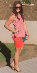 Red Stripes and Coral Brights
