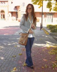 J.Crew  Blazer & Marc Jacobs Studded Bag