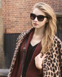 dark red cardigan