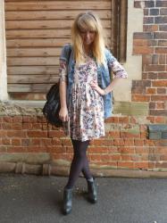 OOTD | Floral smock dress & studded platforms