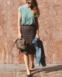 LEOPARD PENCIL SKIRT...