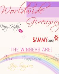 and the winners of the SAMMYDRESS giveaway are...