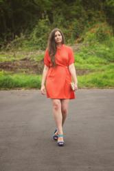 new in: Glassons EDT boutique wrap dress - orange is the new black