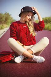 Burgundy sweater