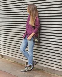 PURPLE AND BLUE...