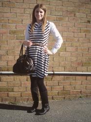 Black and White Striped Dress + Weekend