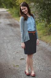 Outfit Post - Blue Stripes & Dots