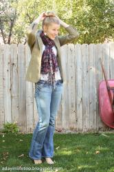 Tweed Jacket & Topknot Bun