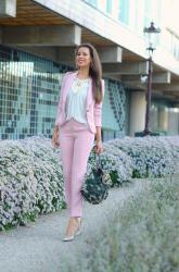 Pink Suit And Camo Backpack With Pomikaki Icon Bags