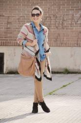 Knitted long jacket
