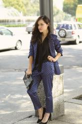 Geometric print suit!