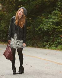 Houndstooth and Leather
