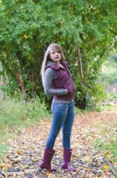 Autumn Walks With Hunter Dark Ruby Gloss Wellies
