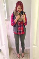 Outfit of the Day | Plaid, Fur, and THE VEST