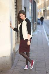 Bomber Jacket and Pencil Skirt