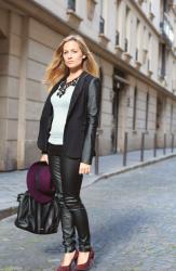 Style Leather, Black & Burgundy