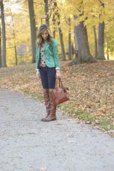 layers + over the knee boots 