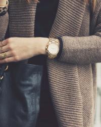beige woolen cardigan